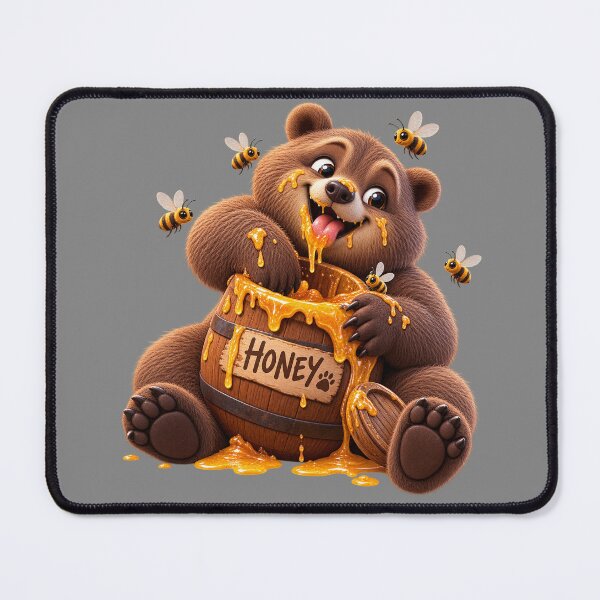 Item preview, Cute Bear Eating Honey – Funny Honey Bear designed and sold by LST-Desings.