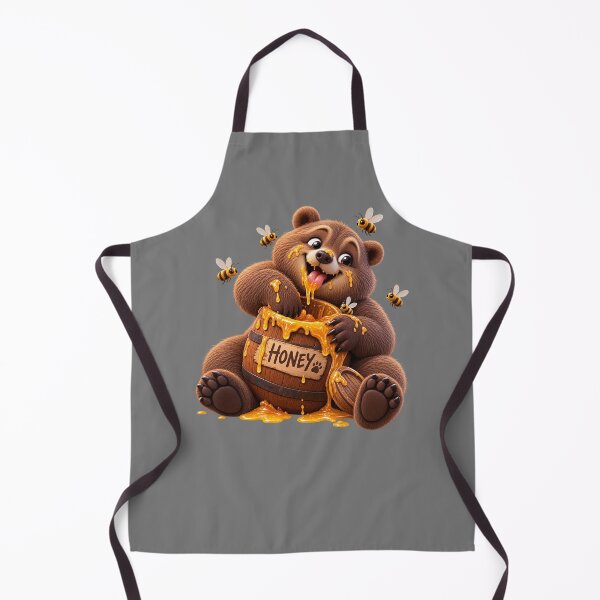 Item preview, Cute Bear Eating Honey – Funny Honey Bear designed and sold by LST-Designs.