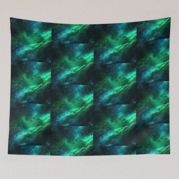Item preview, Cosmic Galaxy In Teal And Green Artwork  designed and sold by NivyasArtistry.