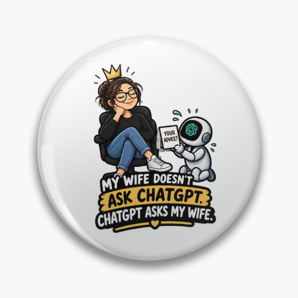Item preview, My Wife Doesn’t Ask ChatGPT ChatGPT Asks My Wife designed and sold by Bocianessco.