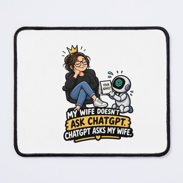 Item preview, My Wife Doesn’t Ask ChatGPT ChatGPT Asks My Wife designed and sold by Bocianessco.