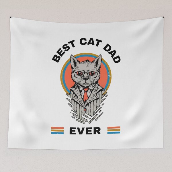 Item preview, Best Cat Dad Ever Retro Style Animal Design designed and sold by GiaoCalonas.