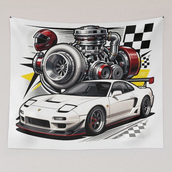 Item preview, Turbo JDM Sports Car Racing Graphic designed and sold by Thompika.