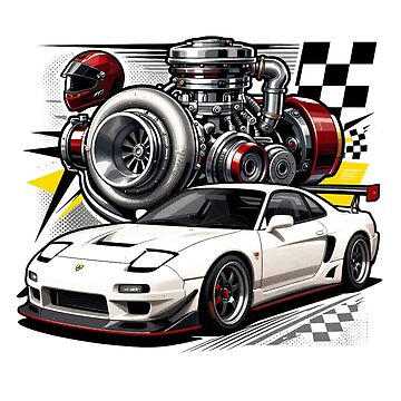 Artwork thumbnail, Turbo JDM Sports Car Racing Graphic by Thompika