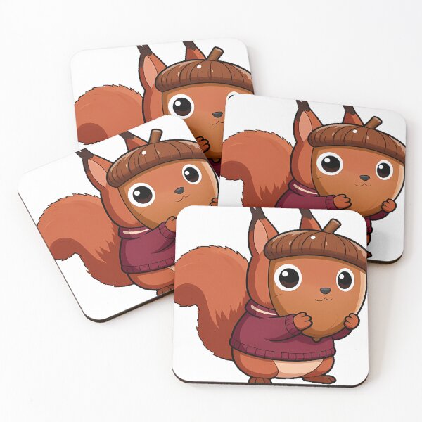 Item preview, Squirrel in Burgundy Sweater designed and sold by pumsquare.