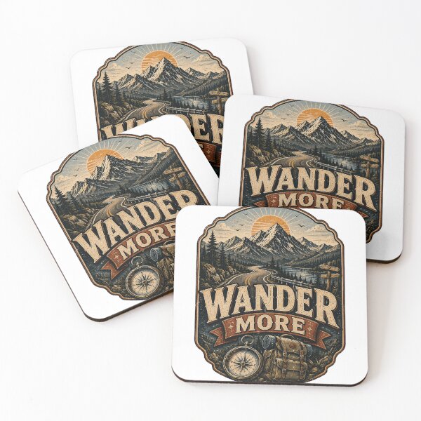 Item preview, Wander More Mountain Road Trip Vintage Outdoor Adventure Design designed and sold by RobertArt08.