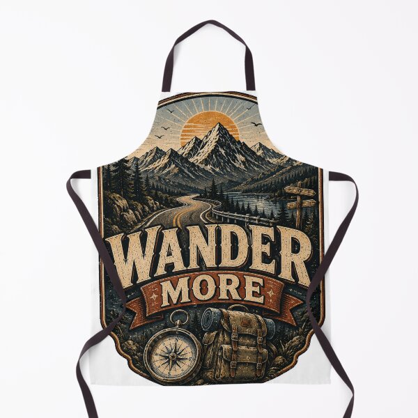 Item preview, Wander More Mountain Road Trip Vintage Outdoor Adventure Design designed and sold by RobertArt08.