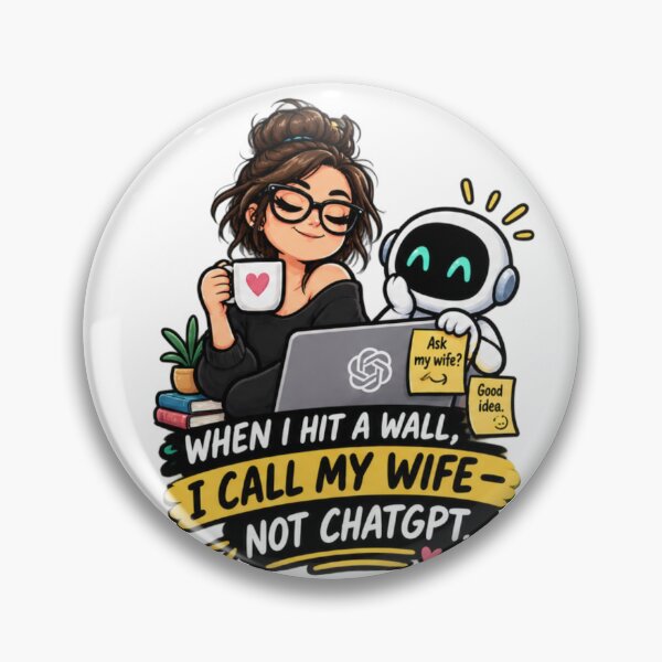 Item preview, When I Hit A Wall I Call My Wife Not ChatGPT designed and sold by Bocianessco.