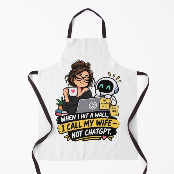Item preview, When I Hit A Wall I Call My Wife Not ChatGPT designed and sold by Bocianessco.