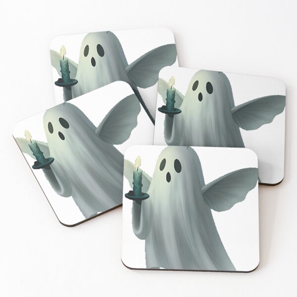 Item preview, Ghost Moth with Teal Candle designed and sold by IllumeInk.