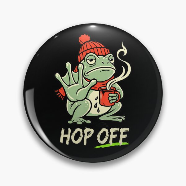 Item preview, Hop Off Grumpy Frog Coffee Funny Antisocial Meme designed and sold by VioletNance.