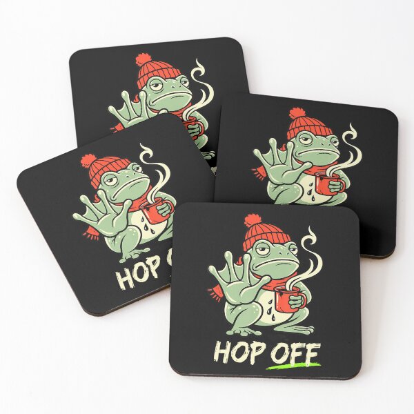 Item preview, Hop Off Grumpy Frog Coffee Funny Antisocial Meme designed and sold by VioletNance.