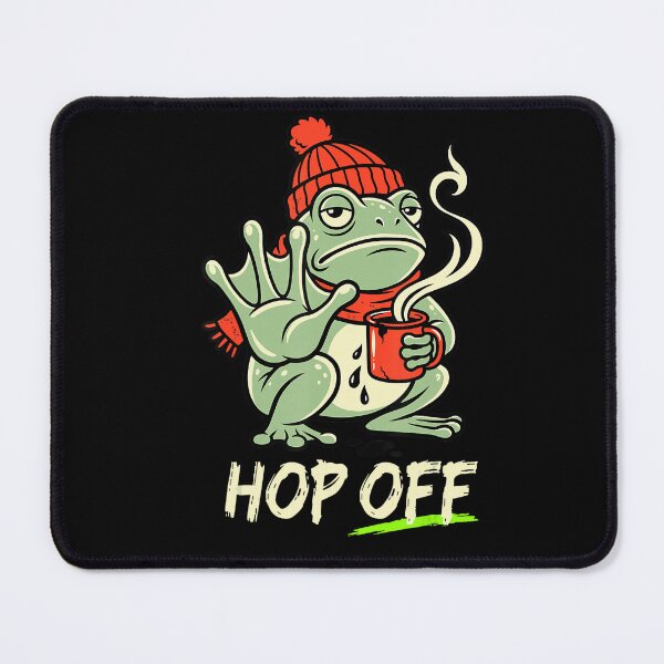 Item preview, Hop Off Grumpy Frog Coffee Funny Antisocial Meme designed and sold by VioletNance.