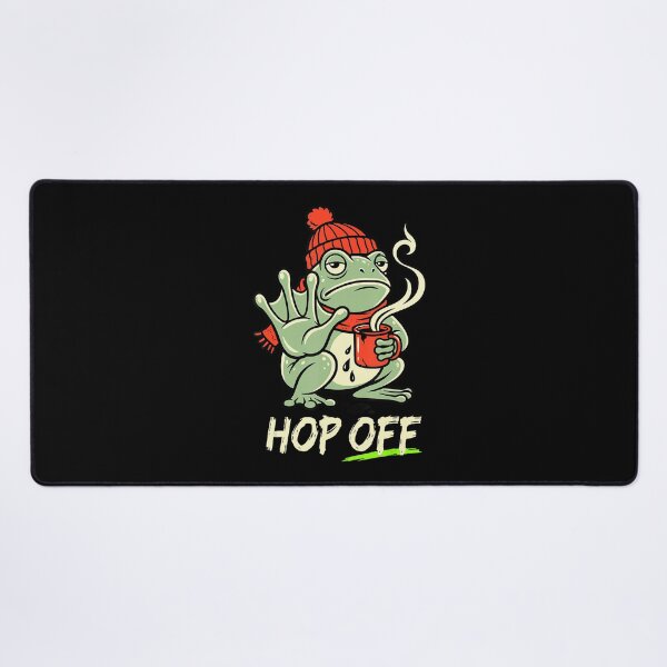 Item preview, Hop Off Grumpy Frog Coffee Funny Antisocial Meme designed and sold by VioletNance.