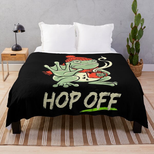 Item preview, Hop Off Grumpy Frog Coffee Funny Antisocial Meme designed and sold by VioletNance.