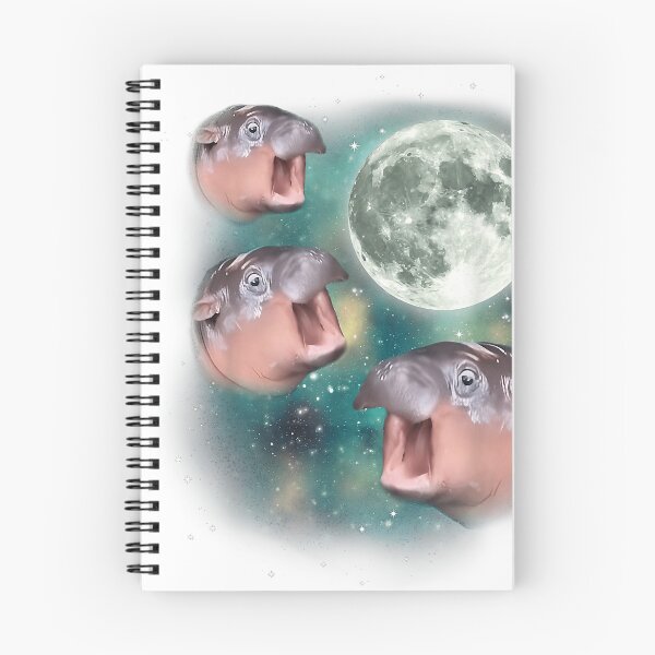 Item preview, 3 Moon-Deng  Baby Hippo Meme Funny Cute Hippopotamus Animal designed and sold by AndyMcGuire.