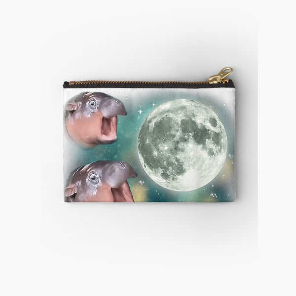 Item preview, 3 Moon-Deng  Baby Hippo Meme Funny Cute Hippopotamus Animal designed and sold by AndyMcGuire.