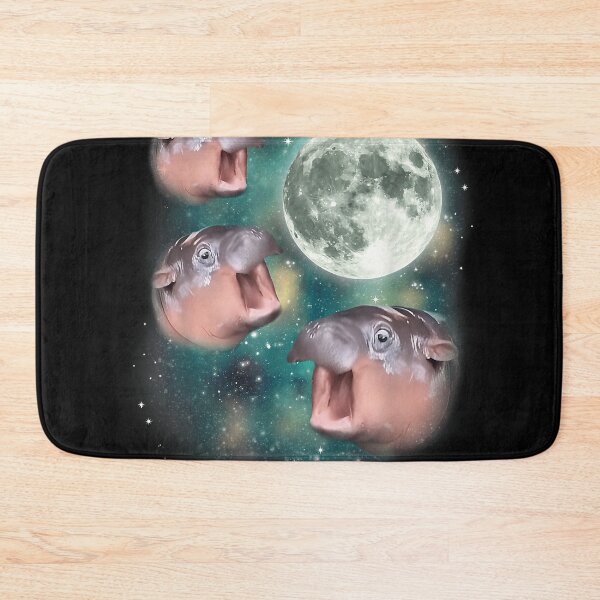 Item preview, 3 Moon-Deng  Baby Hippo Meme Funny Cute Hippopotamus Animal designed and sold by AndyMcGuire.