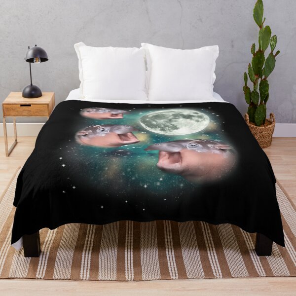 Item preview, 3 Moon-Deng  Baby Hippo Meme Funny Cute Hippopotamus Animal designed and sold by AndyMcGuire.