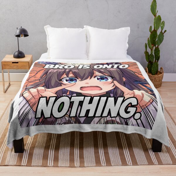 Item preview, concern meme bro is onto nothing T-Shirt, Anime Girl Meme, Kawaii Reaction Humor, Manga Fan Joke, Funny Anime Graphic Tee designed and sold by pawsome purrfect.
