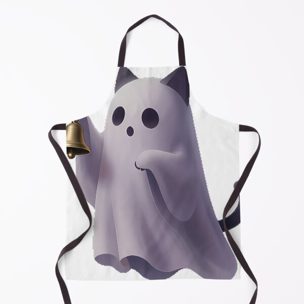 Item preview, Ghost Kitten with Brass Bell designed and sold by IllumeInk.