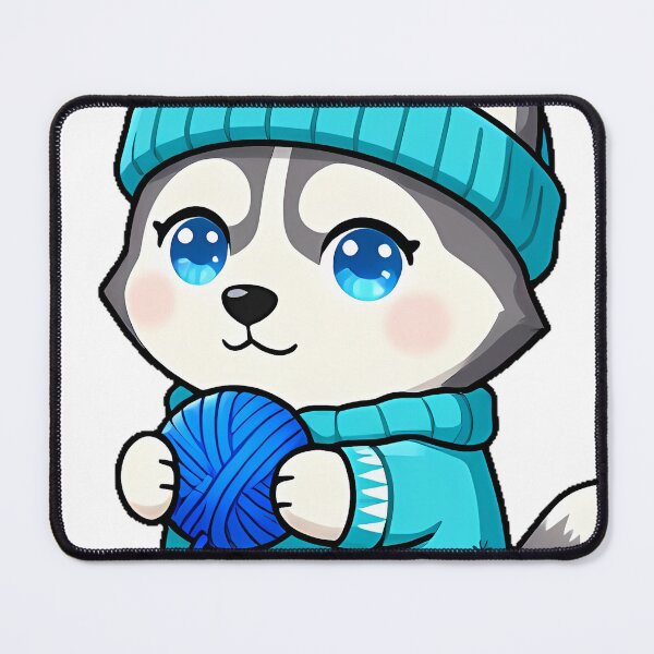 Item preview, Husky in Turquoise Sweater with Beanie designed and sold by pumsquare.