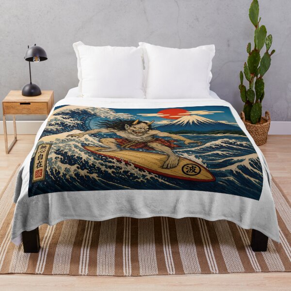 Item preview, Oni Surfing the Great Wave – Japanese Yokai designed and sold by キンタロウ インク.
