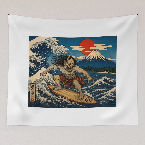 Item preview, Oni Surfing the Great Wave – Japanese Yokai designed and sold by キンタロウ インク.