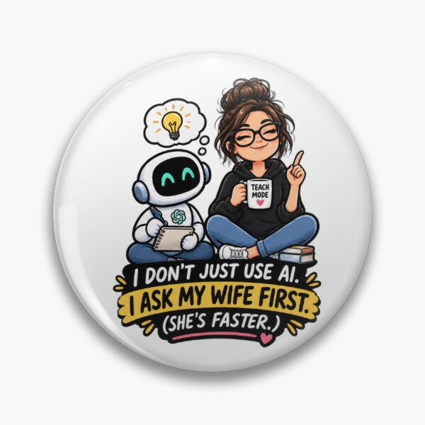 Item preview, I Don’t Just Use AI I Ask My Wife First Funny designed and sold by Bocianessco.