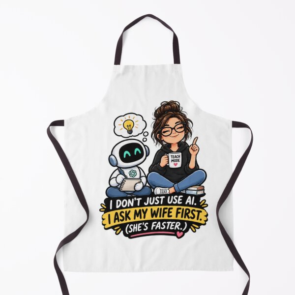 Item preview, I Don’t Just Use AI I Ask My Wife First Funny designed and sold by Bocianessco.