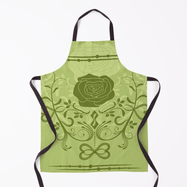 Item preview, Rose ornament, olive, green designed and sold by RedPoppyStudio.