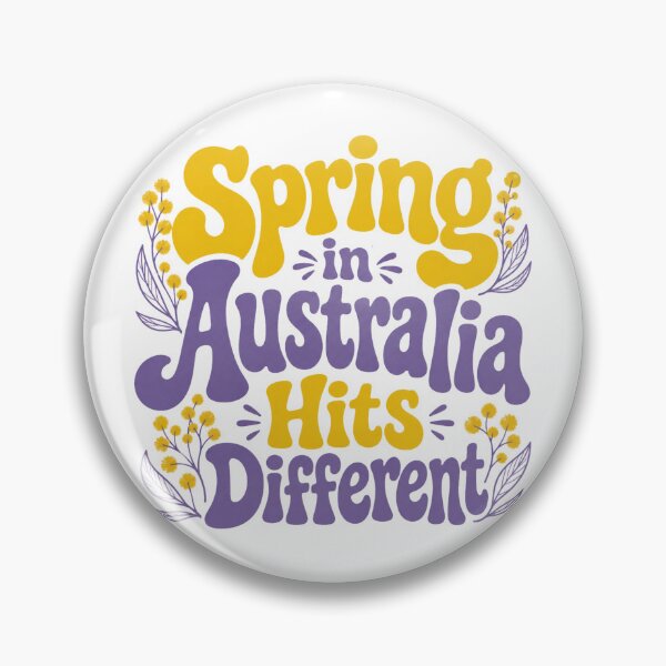 Item preview, Spring In Australia Hits Different Retro Wattle Jacaranda Spring Quote designed and sold by Yellowriversss.