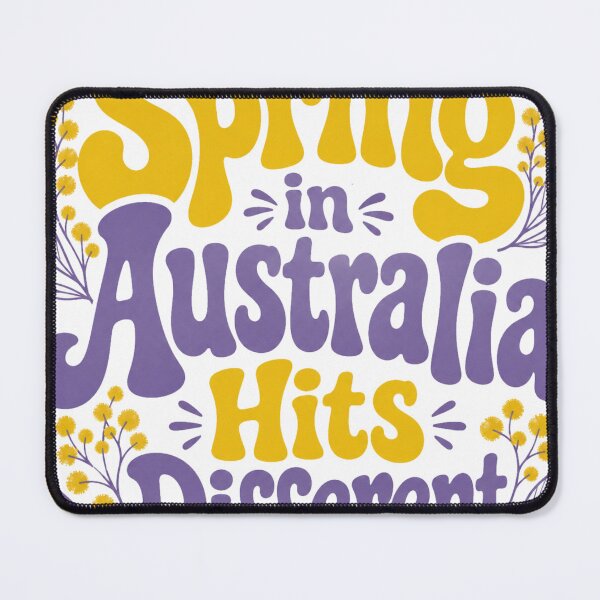 Item preview, Spring In Australia Hits Different Retro Wattle Jacaranda Spring Quote designed and sold by Yellowriversss.