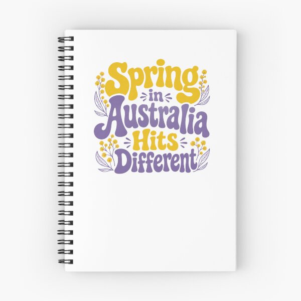 Item preview, Spring In Australia Hits Different Retro Wattle Jacaranda Spring Quote designed and sold by Yellowriversss.