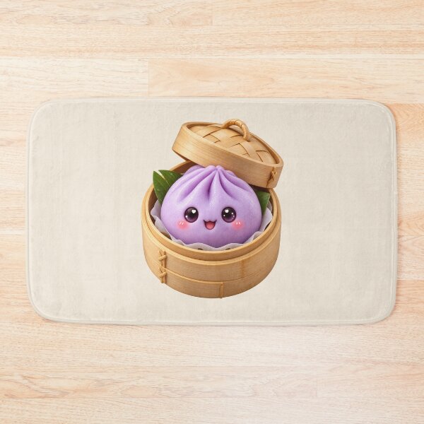 Item preview, Cute Purple Dumpling Bao Bun in Bamboo Steamer | Kawaii Asian Food designed and sold by Moons Studio.