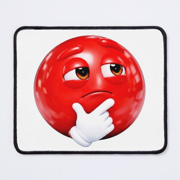 Item preview, Thinking #1: Red Emoji Collection designed and sold by EscapeArtist13.