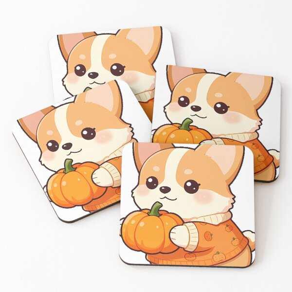 Item preview, Corgi in Orange Pumpkin Sweater designed and sold by pumsquare.