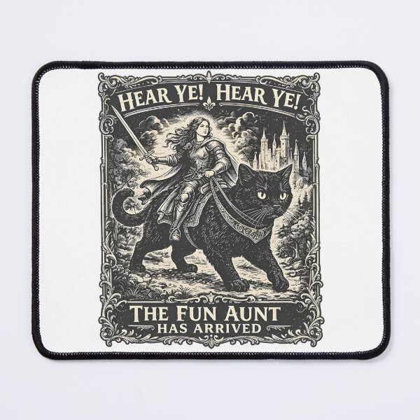 Item preview, Fun Aunt Knight Riding Black Cat designed and sold by OrlimarHIpo.