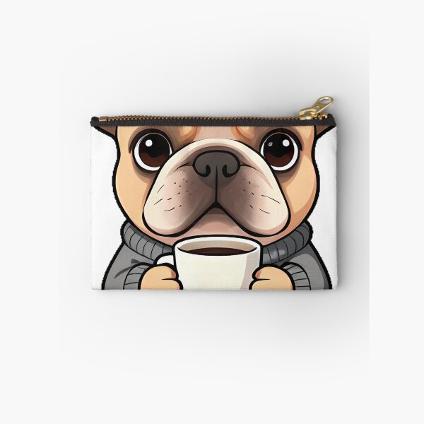 Item preview, French Bulldog in Grey Sweater with Beret designed and sold by pumsquare.