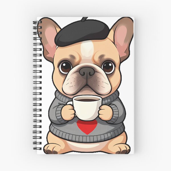 Item preview, French Bulldog in Grey Sweater with Beret designed and sold by pumsquare.