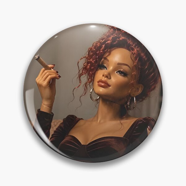 Item preview, Classy Smoking Redhead Doll Middle Finger Unbothered Meme designed and sold by Devilians92.
