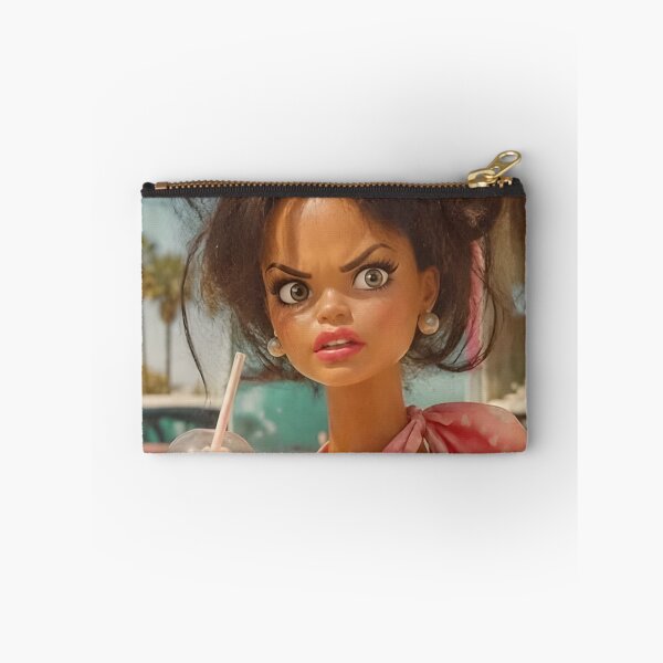 Item preview, Shocked Milkshake Brunette Doll Pink Diner Funny Meme designed and sold by Devilians92.