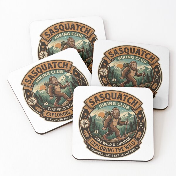 Item preview, Vintage Sasquatch Hiking ClubPNW Retro Bigfoot Badge designed and sold by Wear Sculpt.