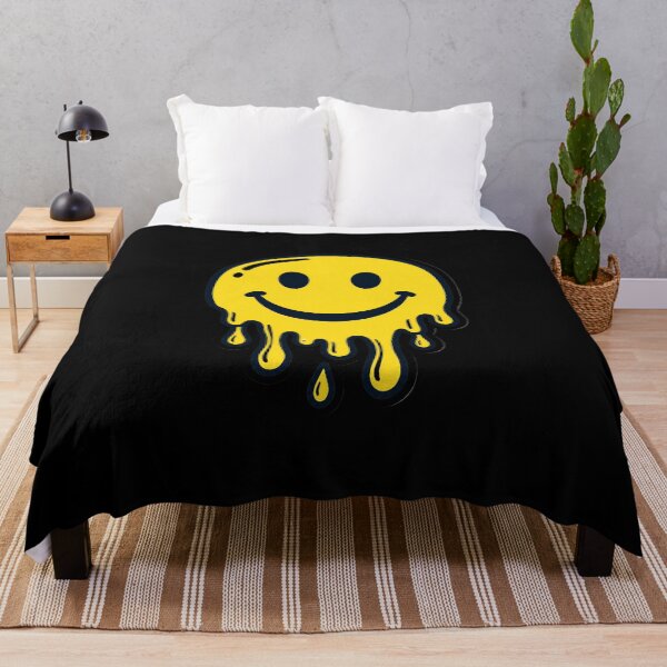 Item preview, Drippy Melting Smiley Face Sticker Design — Dark Edition designed and sold by TheOddPrints.
