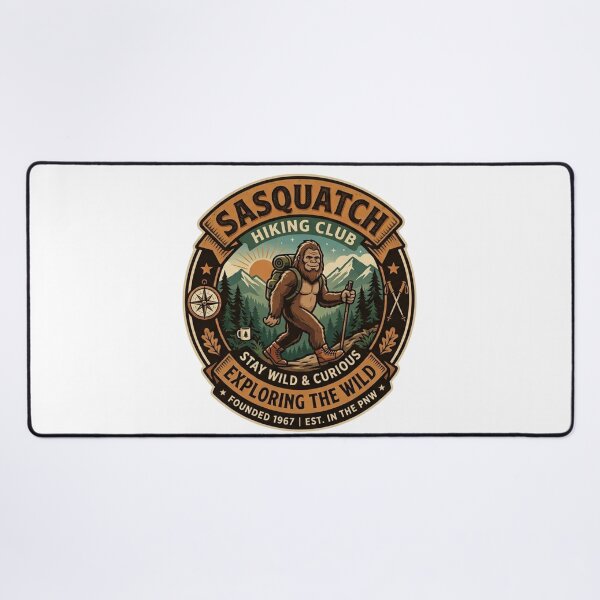 Item preview, Vintage Sasquatch Hiking ClubPNW Retro Bigfoot Badge designed and sold by Wear Sculpt.