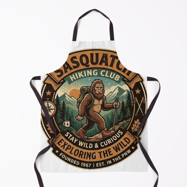 Item preview, Vintage Sasquatch Hiking ClubPNW Retro Bigfoot Badge designed and sold by Wear Sculpt.