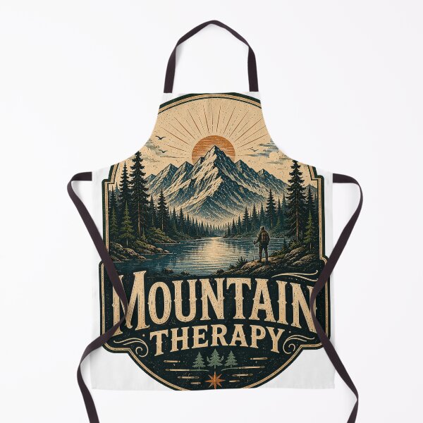 Item preview, Mountain Therapy Wilderness Hiking Vintage Nature Outdoor Design designed and sold by RobertArt08.