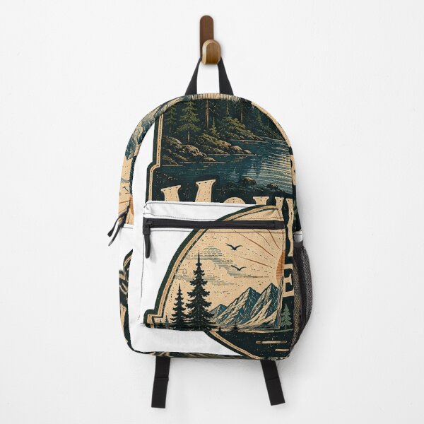 Item preview, Mountain Therapy Wilderness Hiking Vintage Nature Outdoor Design designed and sold by RobertArt08.
