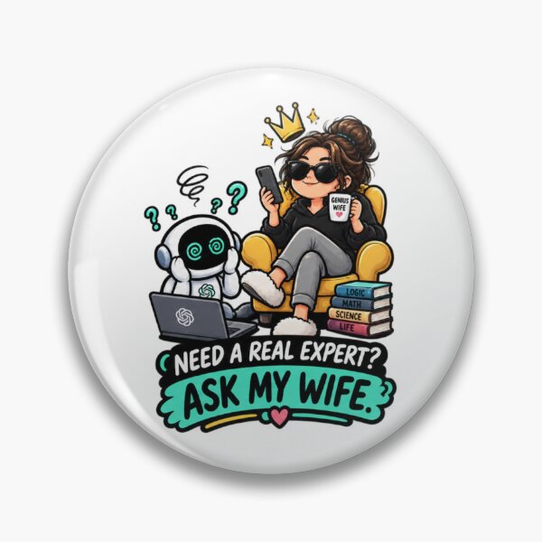 Item preview, Need A Real Expert Ask My Wife Funny Smart Wife designed and sold by Bocianessco.