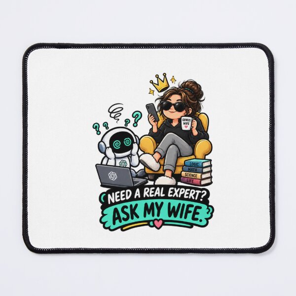 Item preview, Need A Real Expert Ask My Wife Funny Smart Wife designed and sold by Bocianessco.